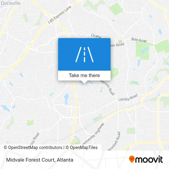 Midvale Forest Court map
