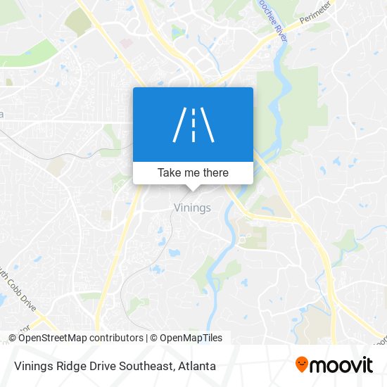 Vinings Ridge Drive Southeast map