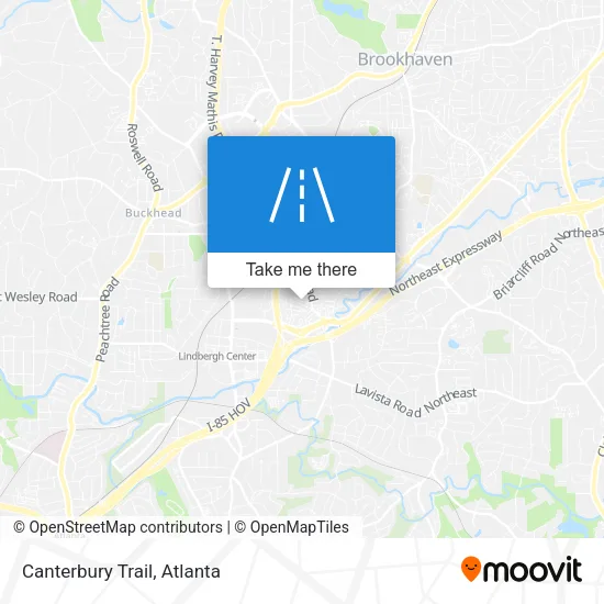 Canterbury Trail map