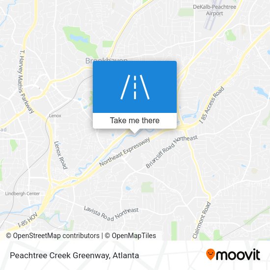 Peachtree Creek Greenway map