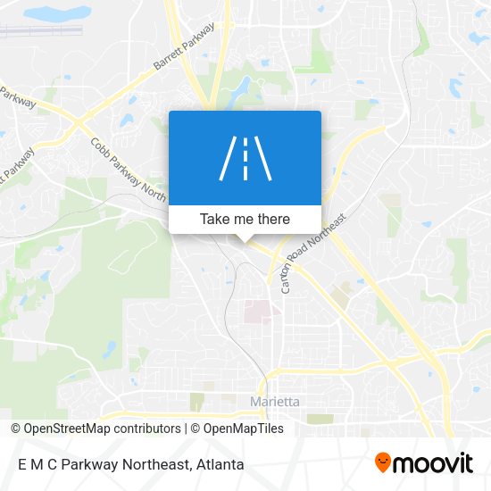 E M C Parkway Northeast map