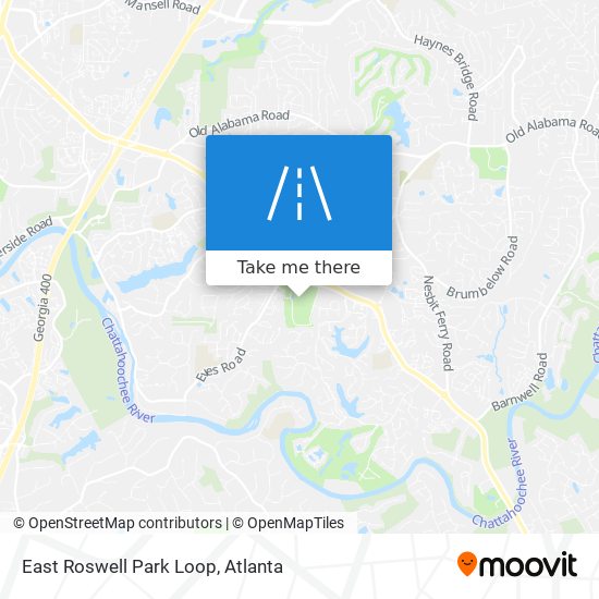 East Roswell Park Loop map