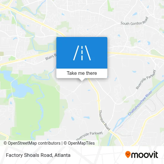Factory Shoals Road map