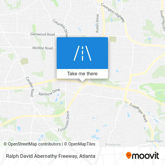 Ralph David Abernathy Freeway map