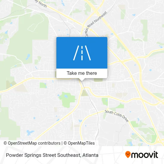 Powder Springs Street Southeast map