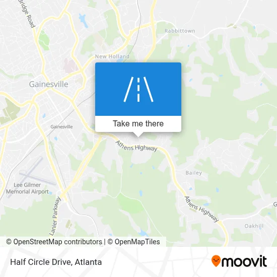 Half Circle Drive map