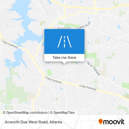 Acworth Due West Road map