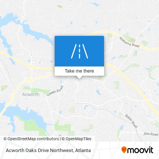Mapa de Acworth Oaks Drive Northwest