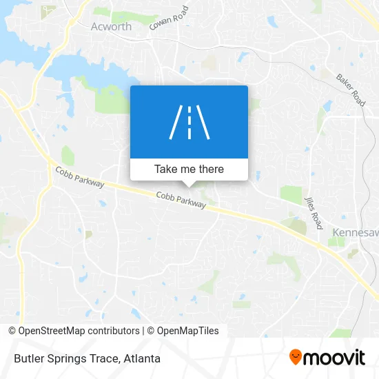 Butler Springs Trace map