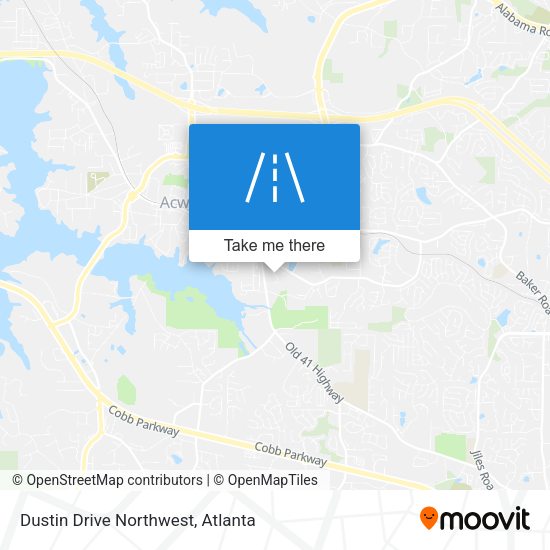 Dustin Drive Northwest map