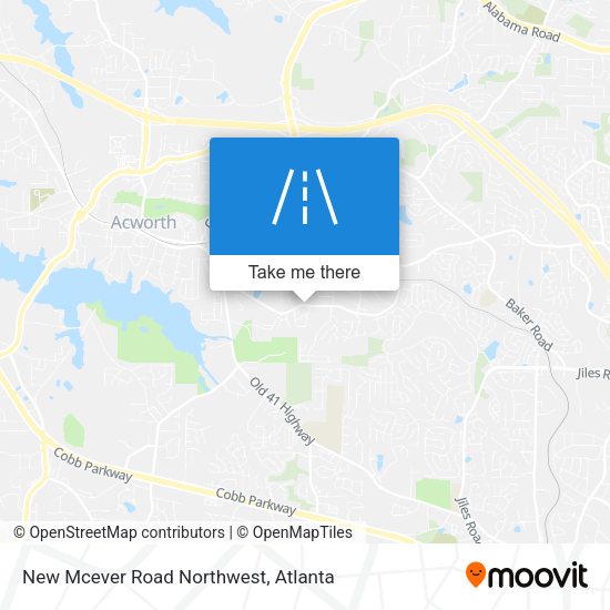 New Mcever Road Northwest map
