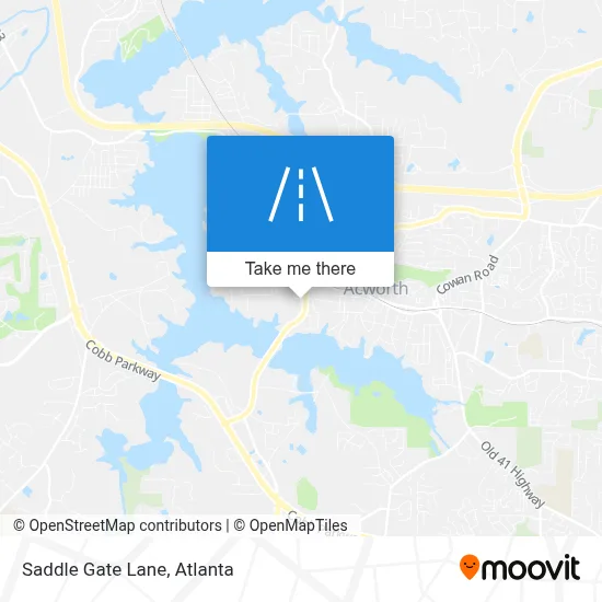 Saddle Gate Lane map