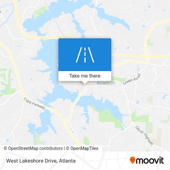 Mapa de West Lakeshore Drive