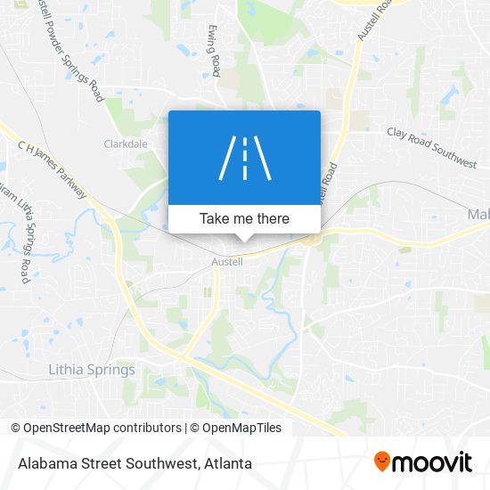 Mapa de Alabama Street Southwest
