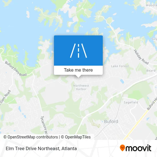 Elm Tree Drive Northeast map