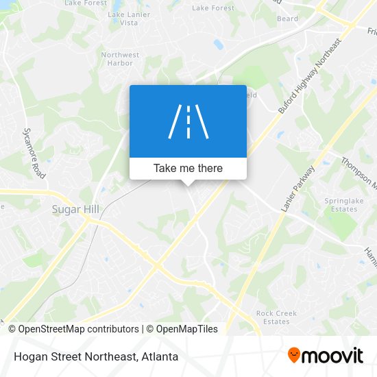 Hogan Street Northeast map