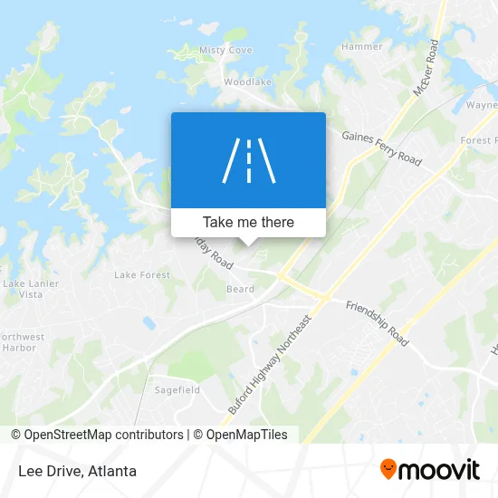 Lee Drive map