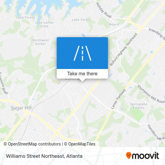 Williams Street Northeast map