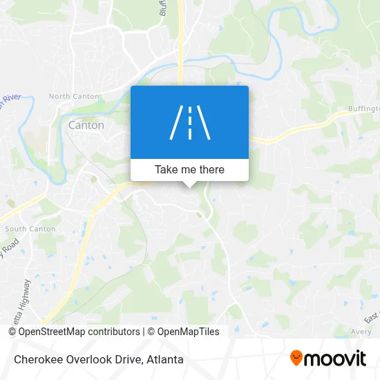Cherokee Overlook Drive map