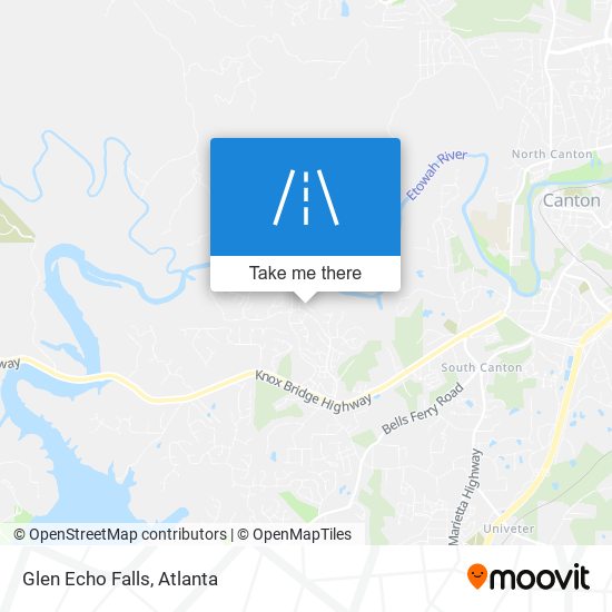 Glen Echo Falls map