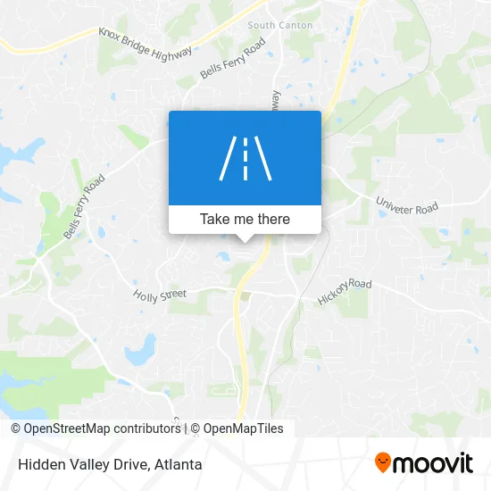 Hidden Valley Drive map