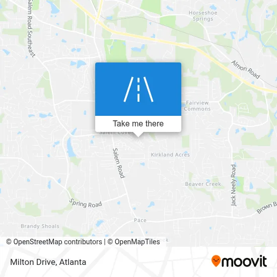 Milton Drive map