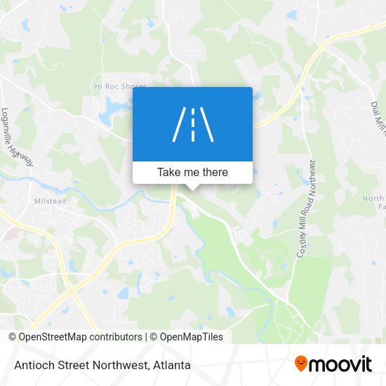 Antioch Street Northwest map