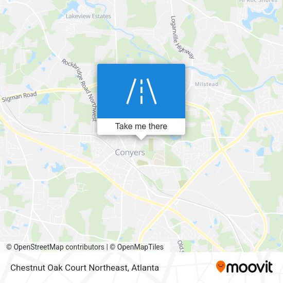 Mapa de Chestnut Oak Court Northeast