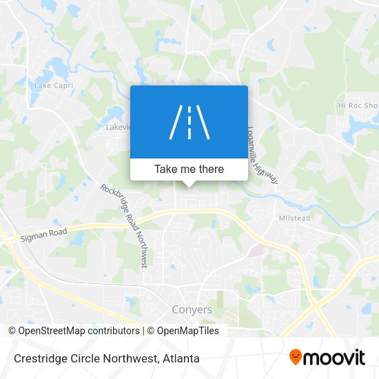Mapa de Crestridge Circle Northwest