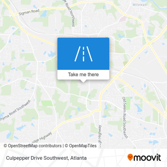 Culpepper Drive Southwest map