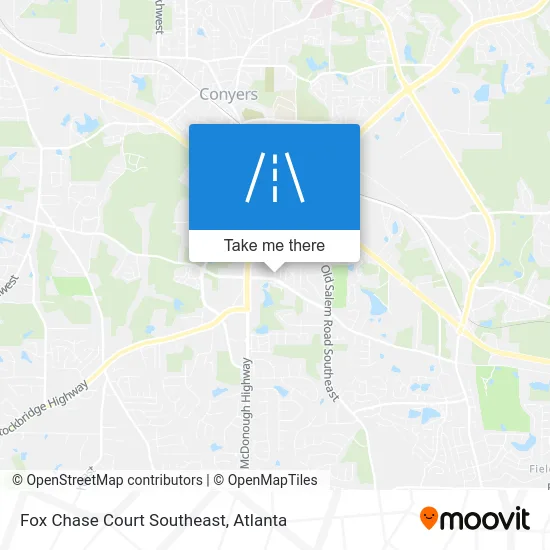 Fox Chase Court Southeast map