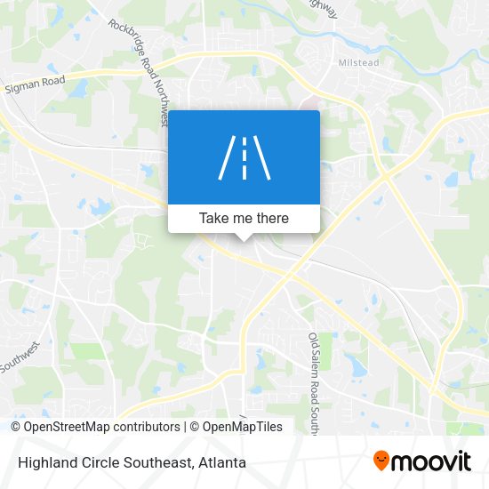 Highland Circle Southeast map