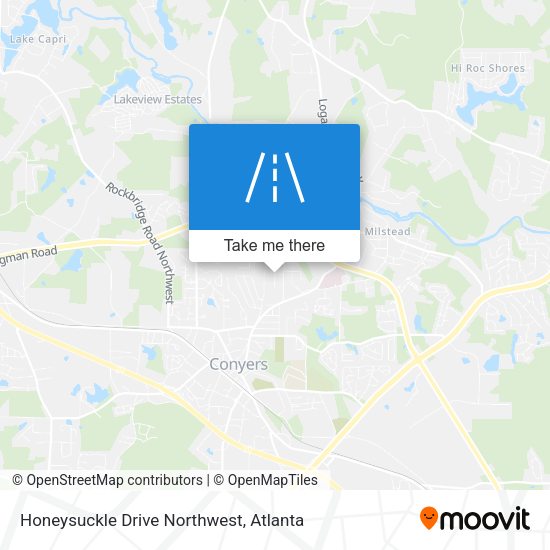 Honeysuckle Drive Northwest map