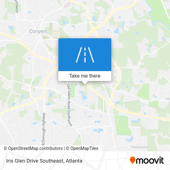 Iris Glen Drive Southeast map