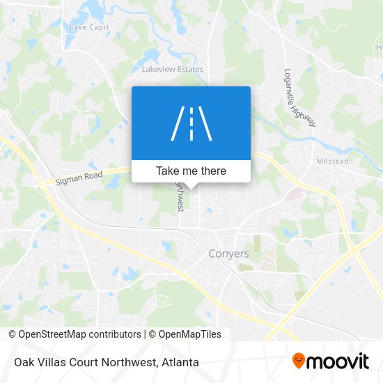 Mapa de Oak Villas Court Northwest