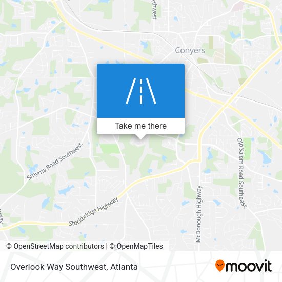 Overlook Way Southwest map
