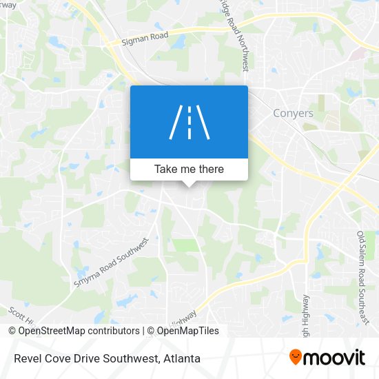 Revel Cove Drive Southwest map
