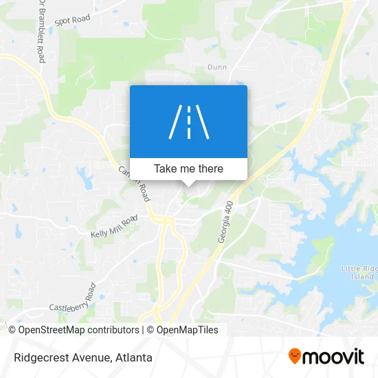 Ridgecrest Avenue map