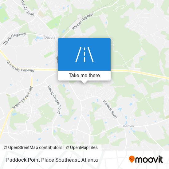 Mapa de Paddock Point Place Southeast