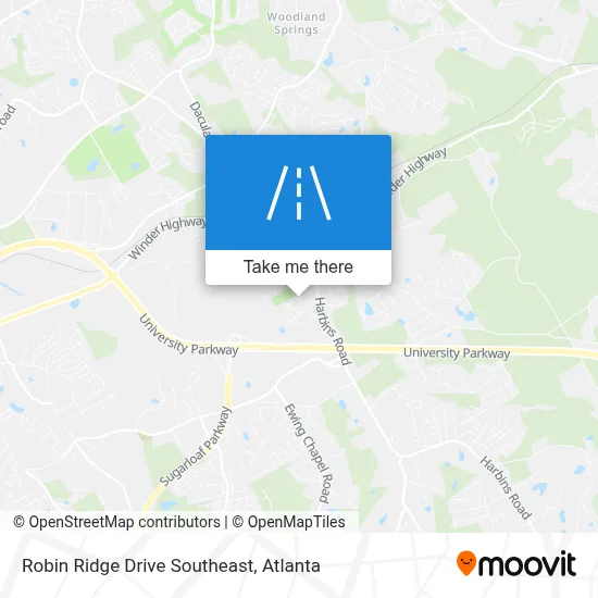 Robin Ridge Drive Southeast map