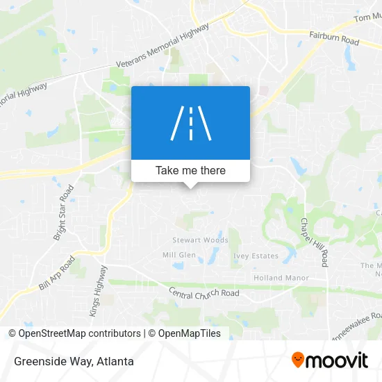 Greenside Way map