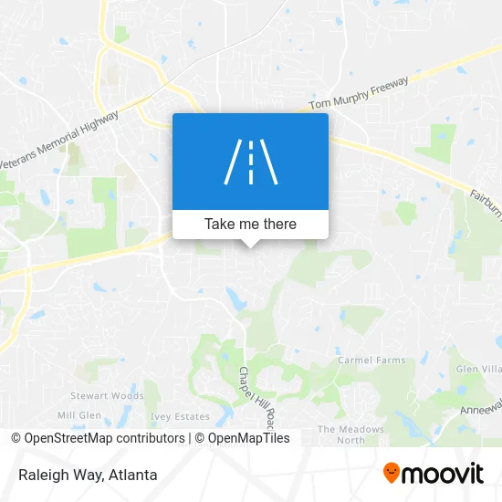 Raleigh Way map