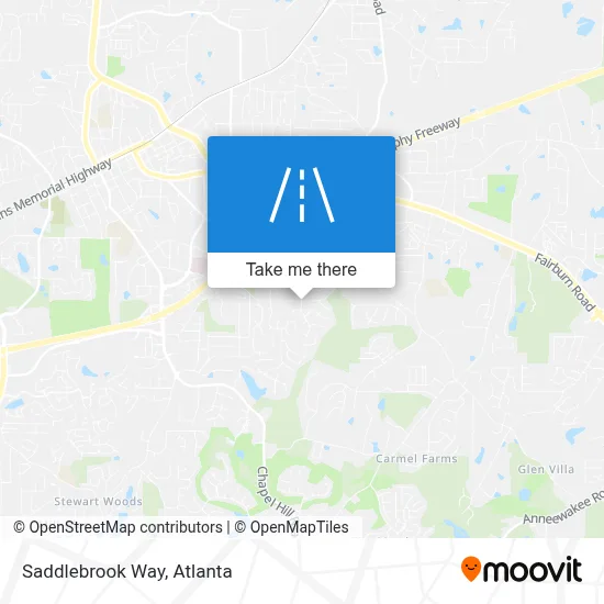 Saddlebrook Way map