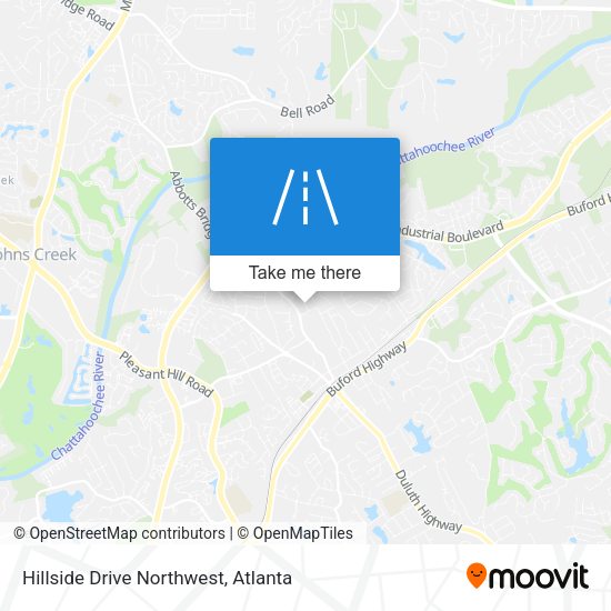 Hillside Drive Northwest map