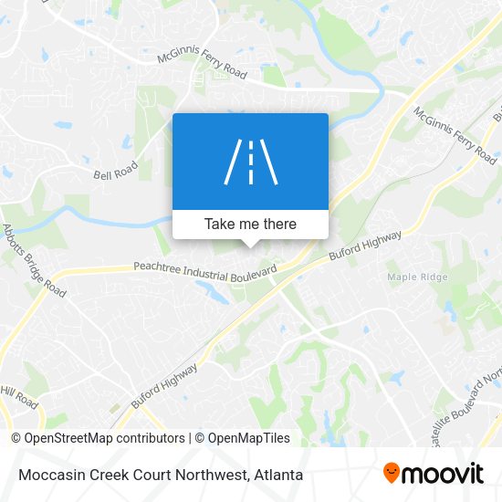 Mapa de Moccasin Creek Court Northwest