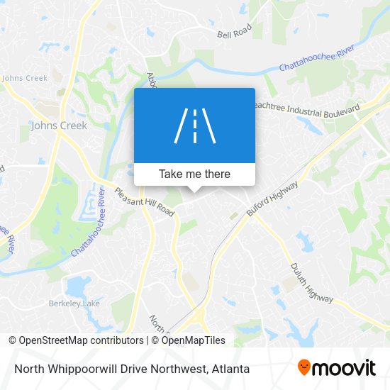 North Whippoorwill Drive Northwest map