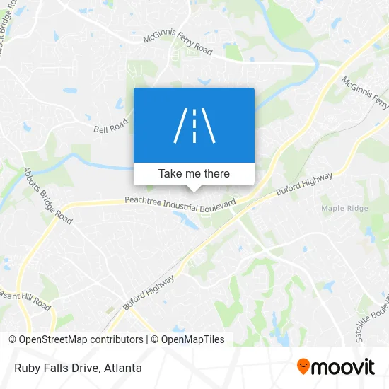 Ruby Falls Drive map