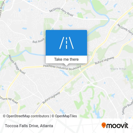 Mapa de Toccoa Falls Drive