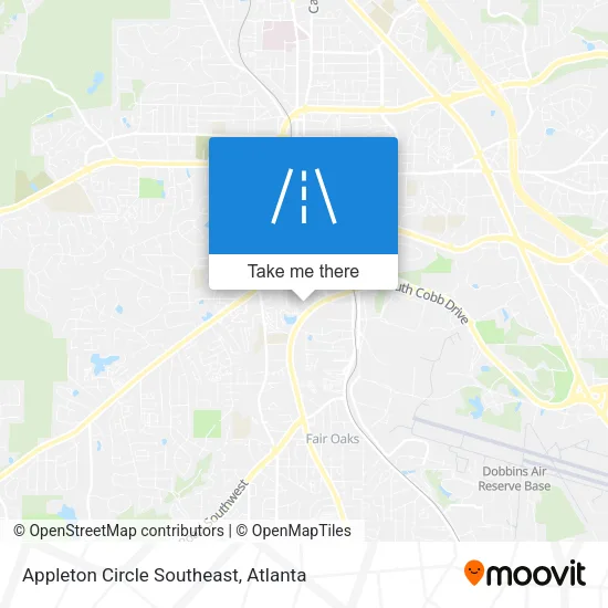 Appleton Circle Southeast map
