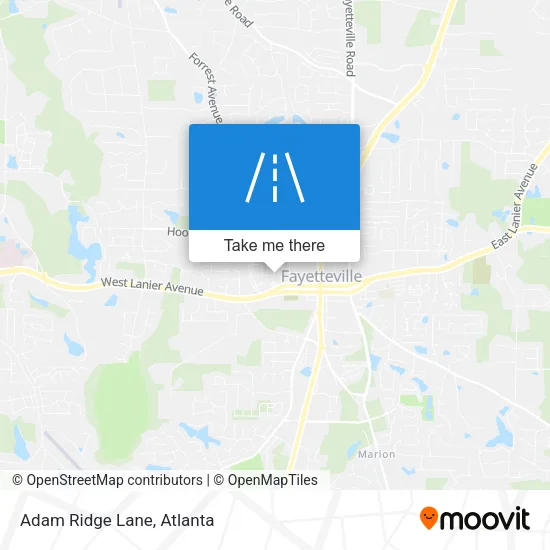 Adam Ridge Lane map
